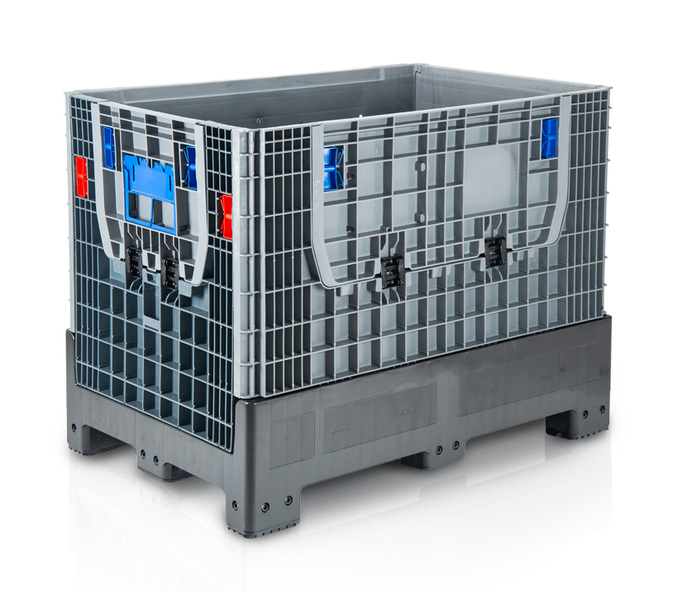 Folding box 120x80x95 with 4 feet  - 2 x loading window