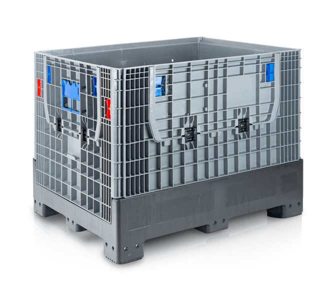 Folding box 120x100x97,5 with 4 feet  - 2 x loading window