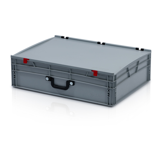 EURO crate 80x60x23,5 with lid - 1 handle on the long side
