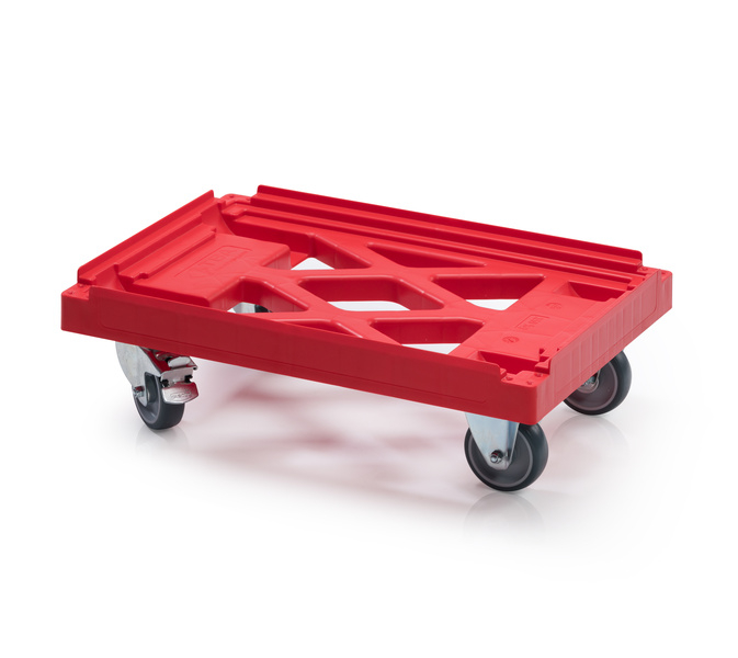 Transport trolley HL 2 steering + 2 fixed wheels with brakes