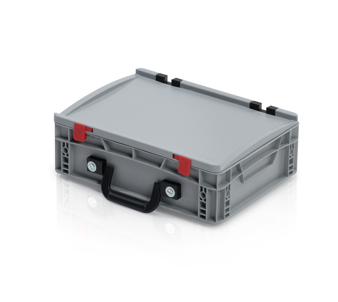 EURO crate 40x30x12 with lid - 2 handles on the long side