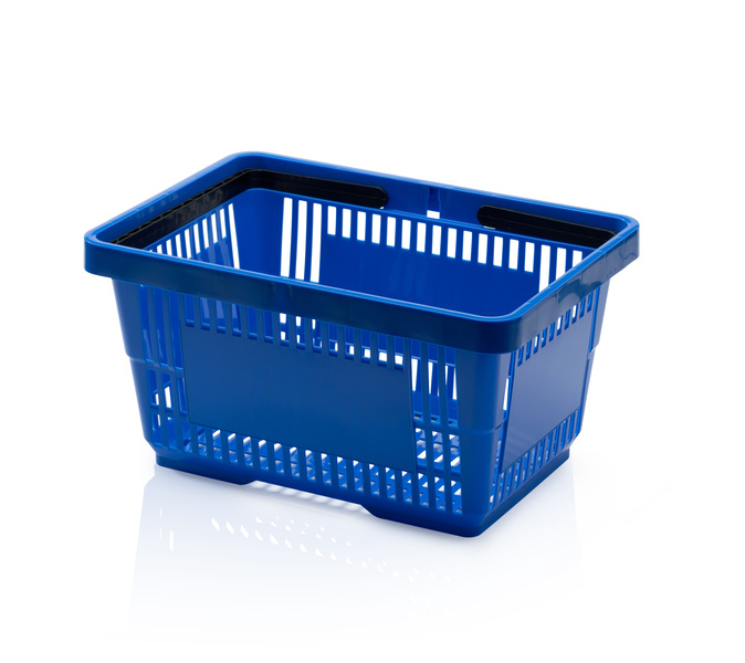 Shopping basket 2 handles blue