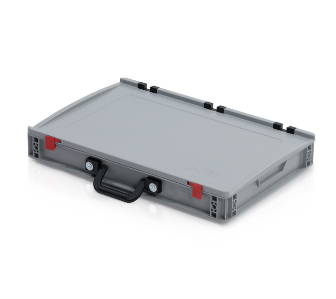 EURO crate 60x40x7.5 with lid - 1 handle on the long side
