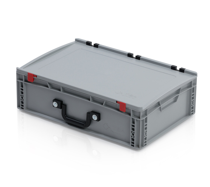 EURO crate 60x40x17 with lid - 2 handles on the long side