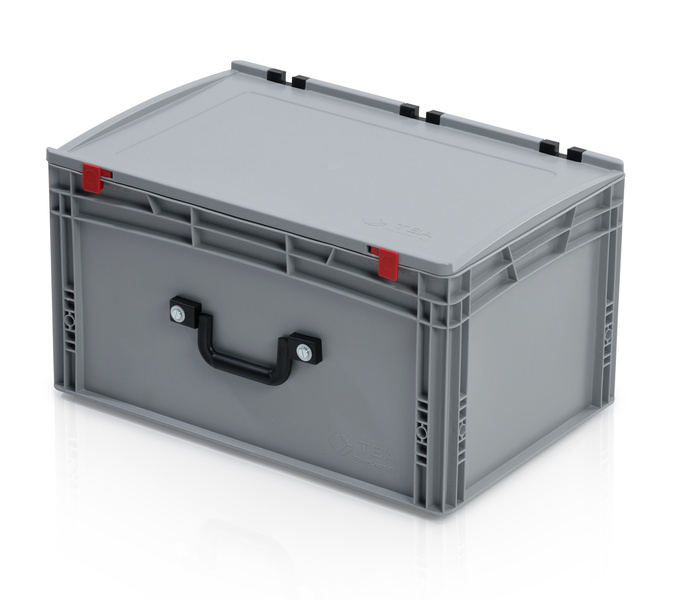 EURO crate 60x40x33,5 with lid - 2 handles on the long side
