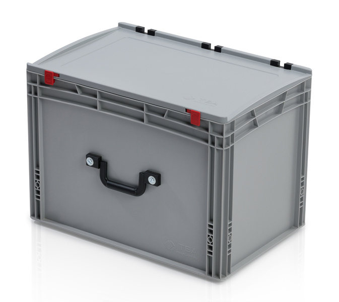 EURO crate 60x40x43,5 with lid - 2 handles on the long side