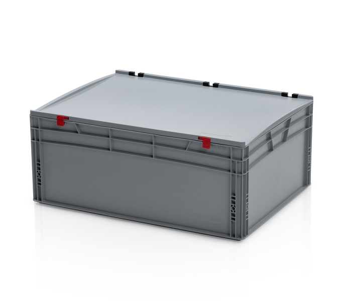 EURO crate 80x60x33,5 with lid closed handle