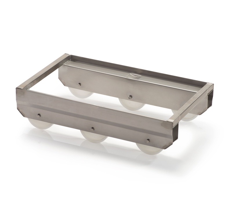 Stainless crate trolley