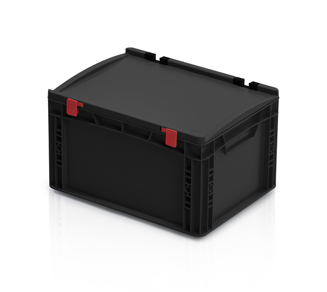 ESD EURO crate 40x30x23,5 with lid