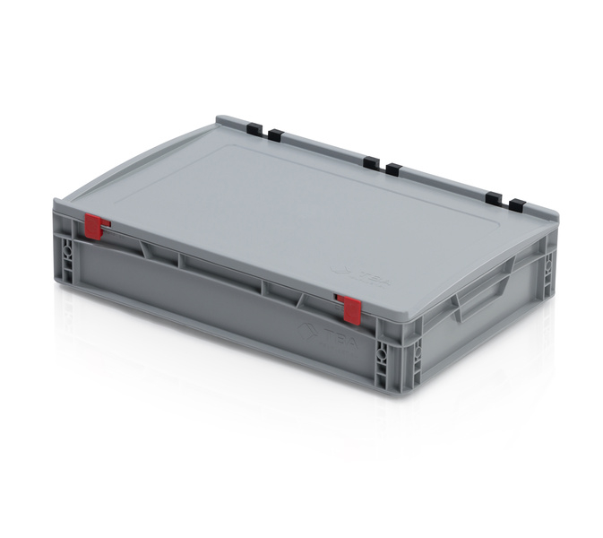 EURO crate 60x40x13,5 with lid closed handle