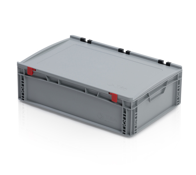 EURO crate 60x40x18,5 with lid closed handle