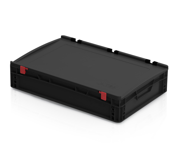 ESD EURO crate 60x40x13,5 with lid