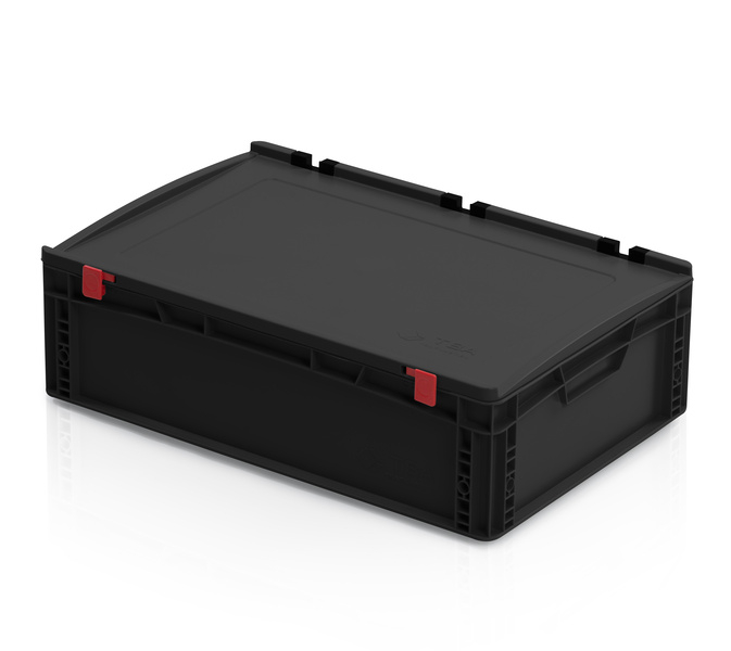 ESD EURO crate 60x40x18,5 with lid