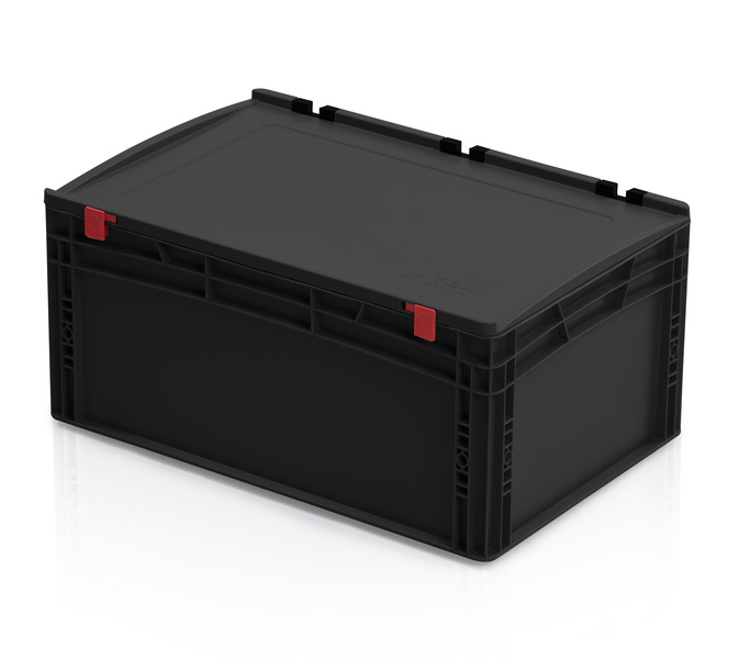 ESD EURO crate 60x40x28,5 with lid