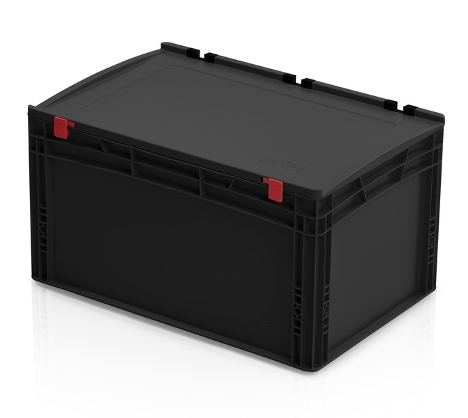 ESD EURO crate 60x40x32 with lid