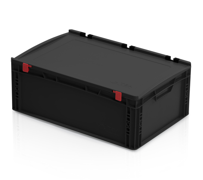 ESD EURO crate 60x40x22 with lid