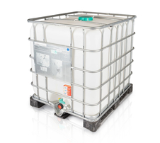 IBC container 1000 l new container on a plastic pallet REKO