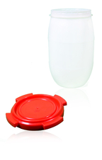 Barrel with screw red cap 30 l