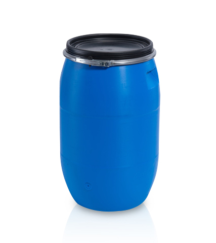 Barrel with metal ring 220 l UN
