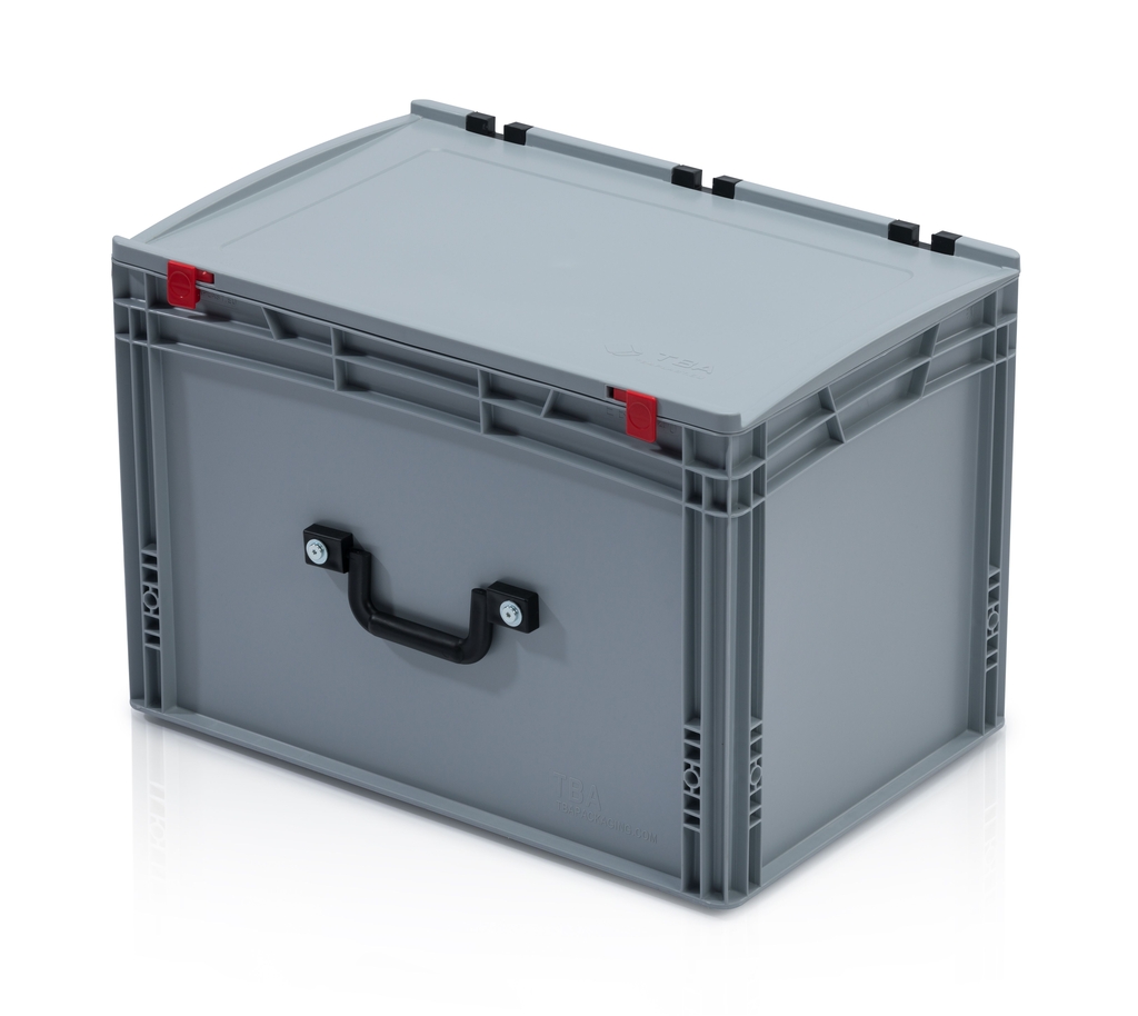 EURO crate 60x40x41,5 with lid - 1 handle on the long side