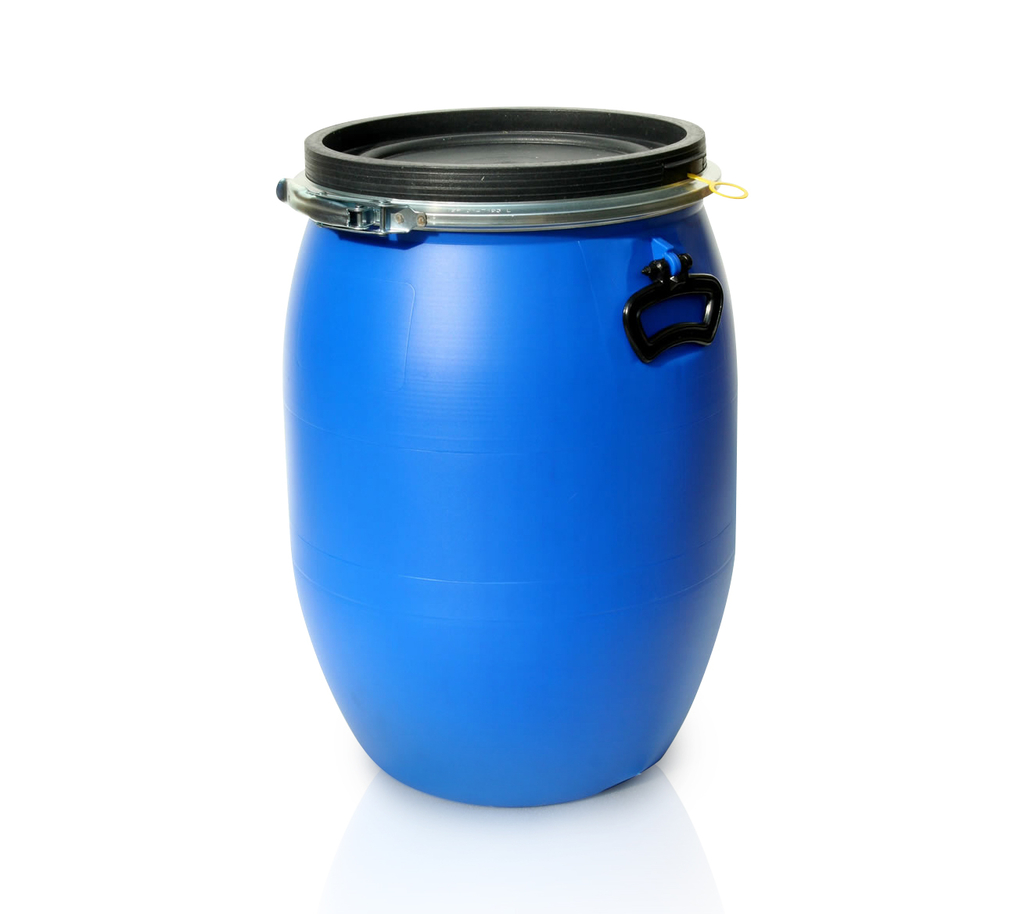 Barrel with metal ring and handles 60 l UN