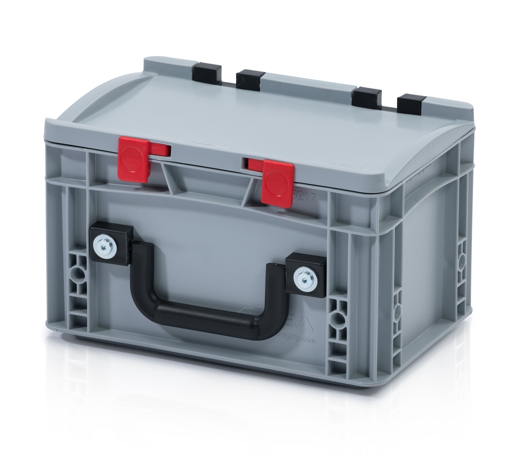 EURO crate 30x20x18,5 with lid - 1 handle on the long side