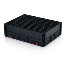 ESD EURO crate 80x60x23,5 with lid