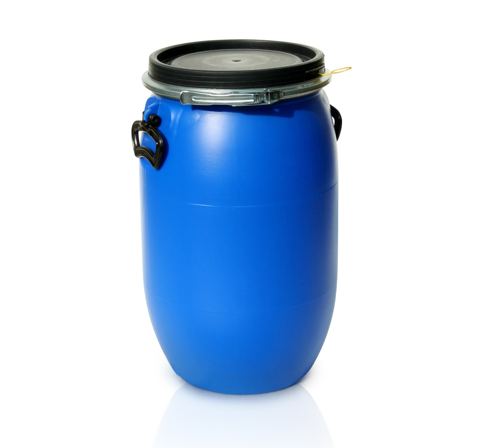 Barrel with metal ring and handles 30 l UN