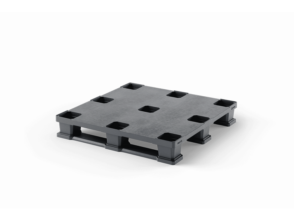 Plastic pal. stackable with rails 110x110x163