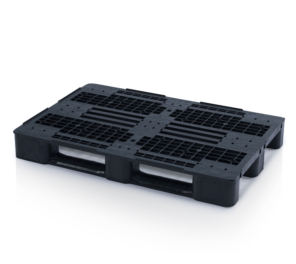 Plastic pallet ML 1208 black