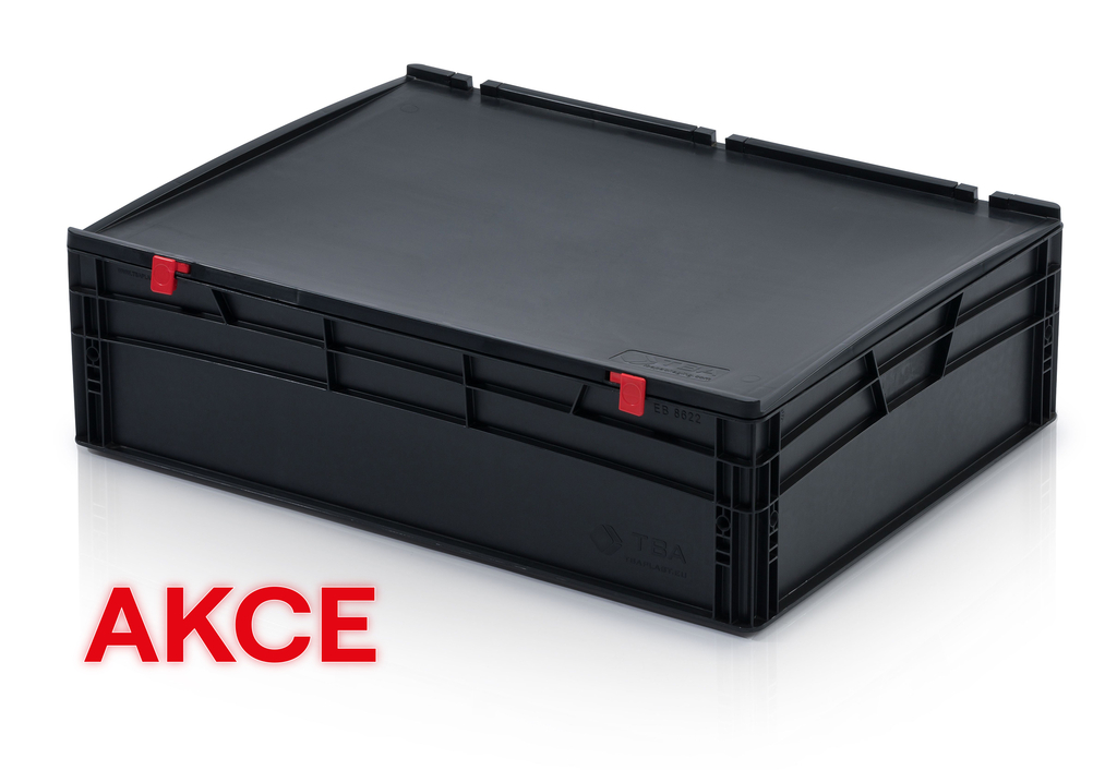 ESD EURO crate 80x60x23,5 with lid