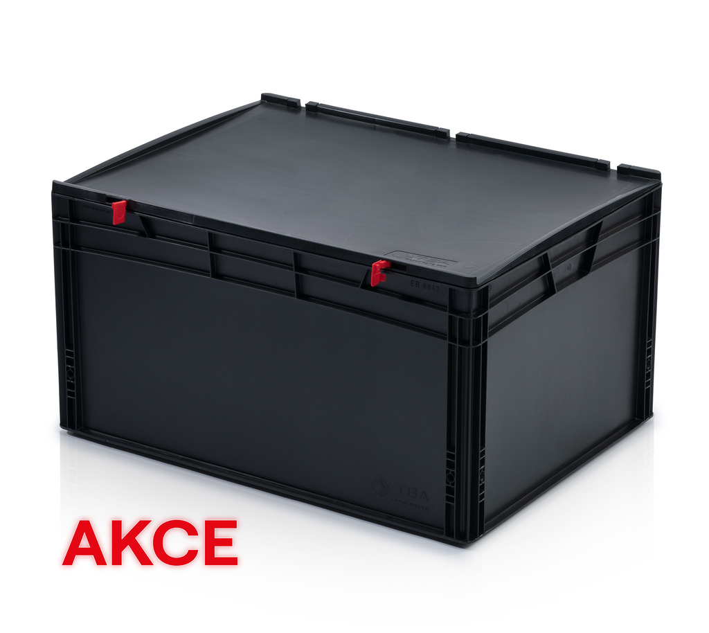 ESD EURO crate 80x60x43,5 with lid