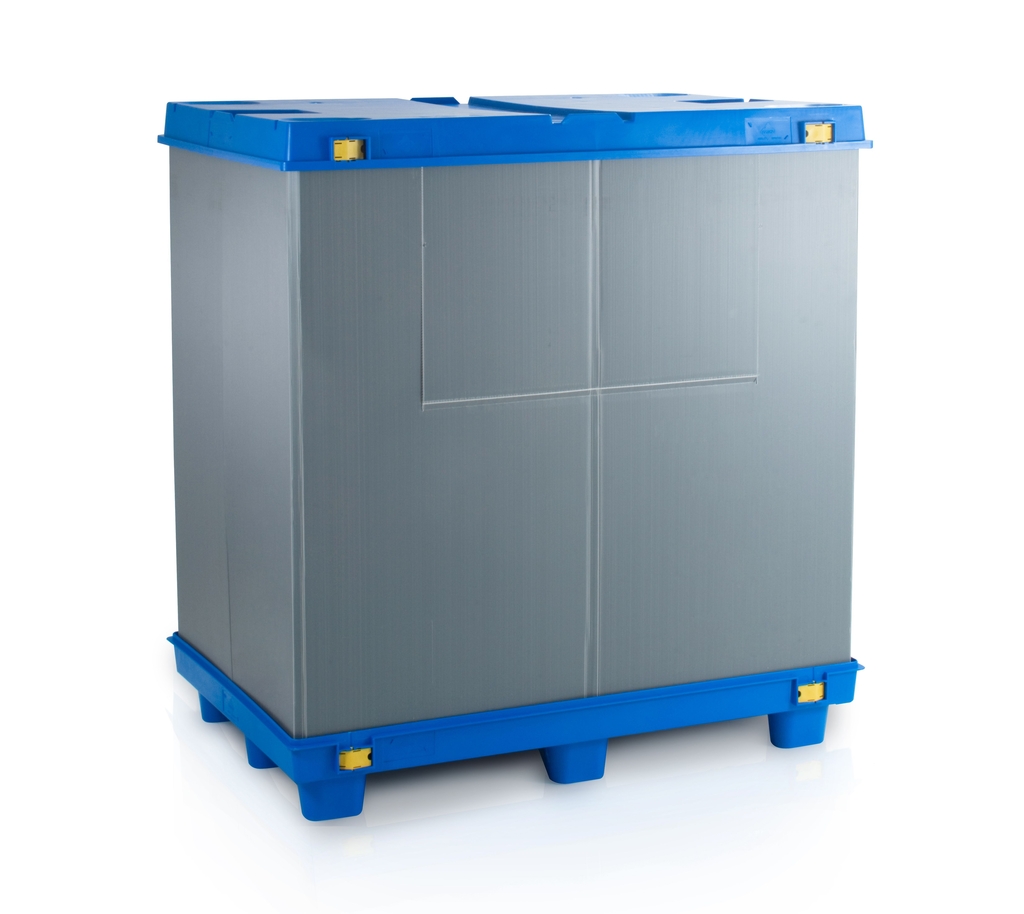 Plastic large-volume foldable box 1200x800