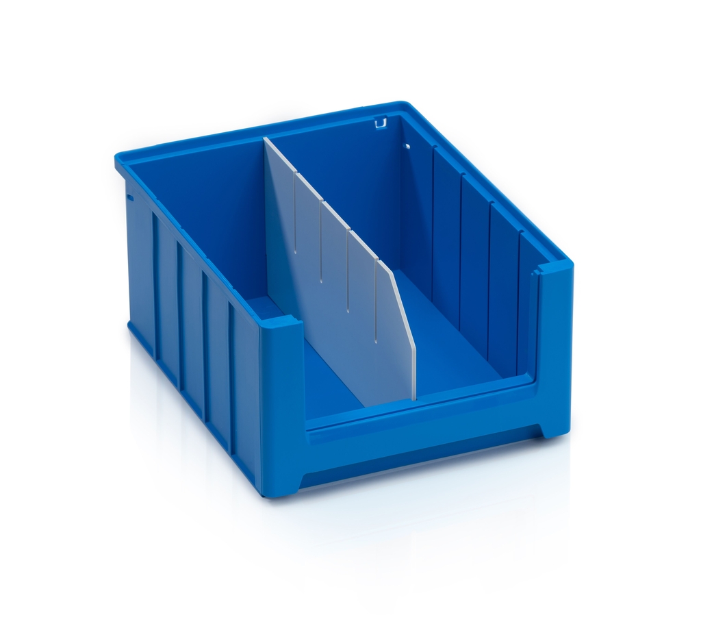 Rapid Racking Container Divider Longitudinal divider with cut-outs for storage racking box - 30x14 cm