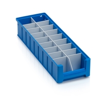 Longitudinal divider with cut-outs for storage racking box - 50x9 cm