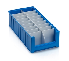 Longitudinal divider with cut-outs for storage racking box - 50x14 cm
