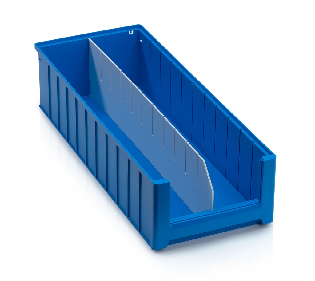 Rapid Racking Container Divider Longitudinal divider with cut-outs for storage racking box - 60x14 cm