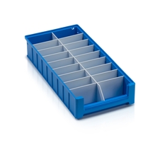 Cross divider with cut-out for storage racking box - 23.4x9 cm
