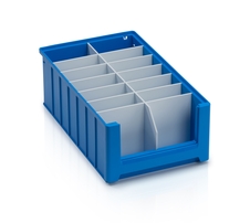 Longitudinal divider with cut-outs for storage racking box - 40x14 cm