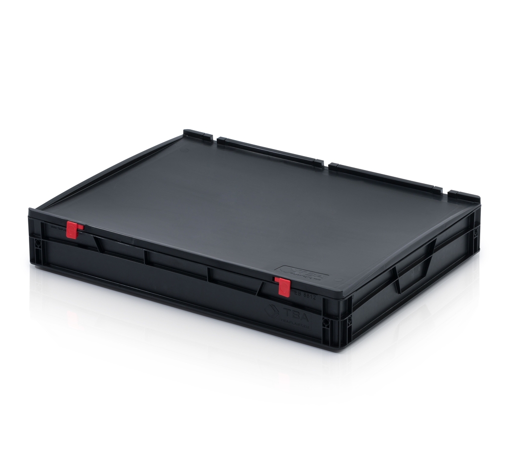 ESD EURO crate 80x60x13,5 with lid