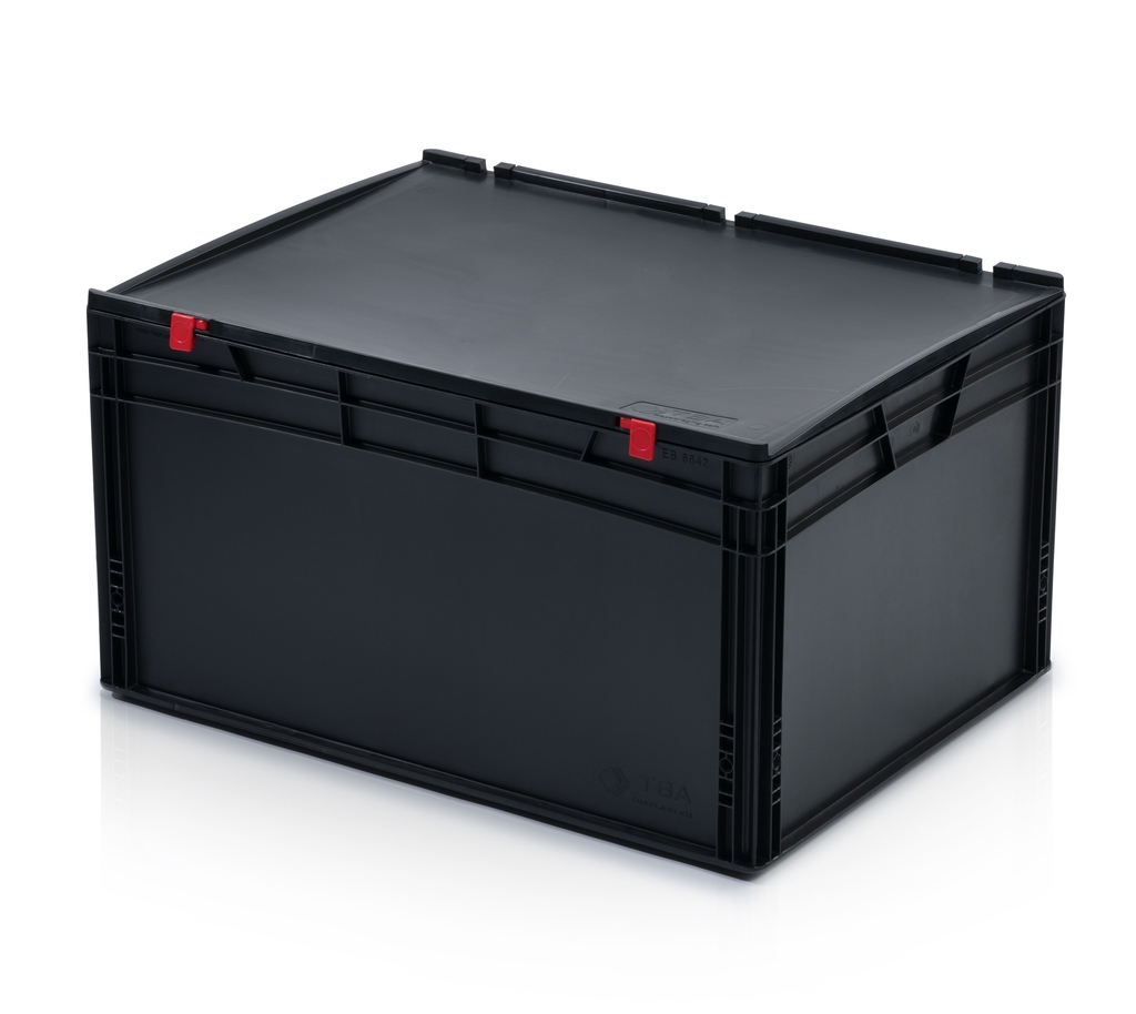ESD EURO crate 80x60x43,5 with lid