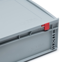 EURO crate 60x40x43,5 with lid - 1 handle on the long side