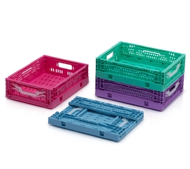 Coloured folding boxes - a new level of organisation and style in the warehouse and on the shop floor.
